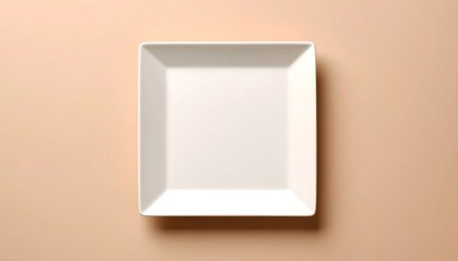 Empty rectangular white plate (1)