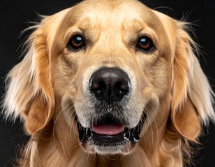 Close-up portrait of a golden retriever