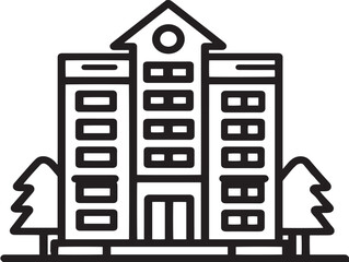 Contemporary Real Estate Icon with Modern Minimal Vector Style