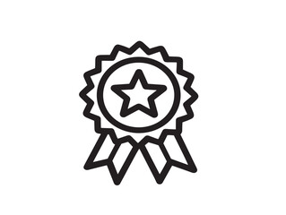 Creative Reward and Achievement Badge Icon with Vector Style