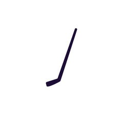 Hockey stick silhouette icon vector flat design on white background.