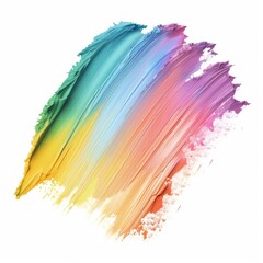 Pastel rainbow brush stroke backgrounds paint white background.