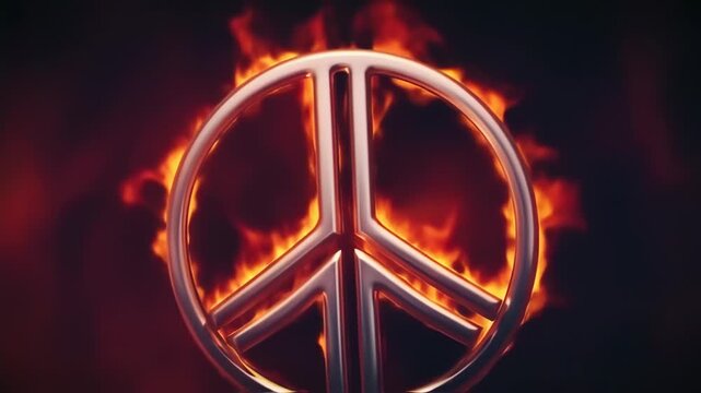 Burning Peace Symbol: A Paradoxical Image