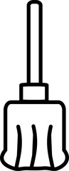 Washing broom filled icon. Duster mop symbol. Vector graphics and not Artificial Intelligence, logo illustration. Replaceable vector design.