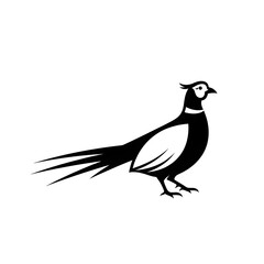 Naklejka premium Pheasant bird logo icon