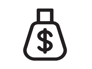 Contemporary Sales Line Icon with Elegant Minimalist Design Features