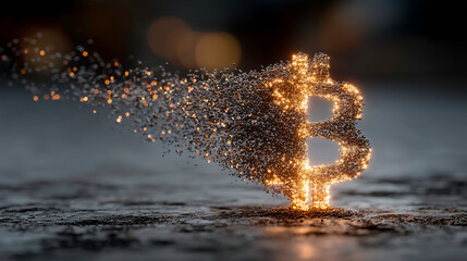 A vintage photo of a busy stock exchange floor with modern, glowing crypto logos and charts overlaid. This visualizes the fusion of traditional finance and new cryptocurrency technology,showing market