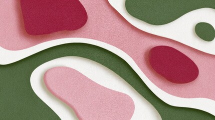 Obraz premium Vivid pink and green abstract background with intricate white red pattern design for modern creative projects.