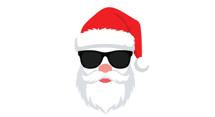 Cool Santa Claus with sunglasses, ready for festive celebrations and holiday fun, perfect for Christmas promotions and seasonal marketing campaigns