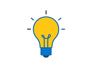 Simple yellow lightbulb graphic