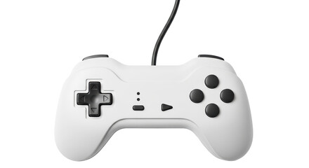 Isolated wired gamepad for gaming, console, and retro style entertainment hobby item © Friedrich