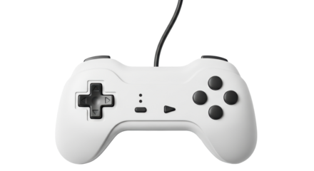 Isolated wired gamepad for gaming, console, and retro style entertainment hobby item