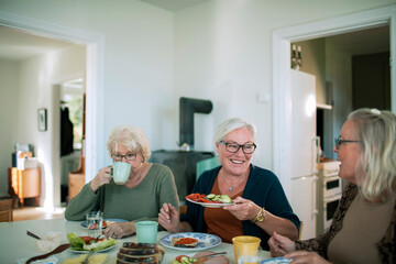 Women enjoying a meal together