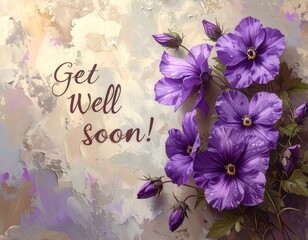 Floral get well soon card
