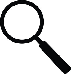 Magnifying glass icon simple search symbol isolated object vector