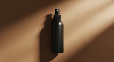 Matte Black Spray Bottle For Beauty And Skincare Products