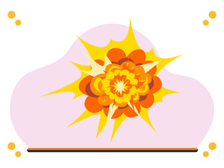 Explosion Concept Illustration Vector Style