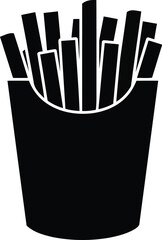 French fries icon delicious fast food snack meal appetizer vector
