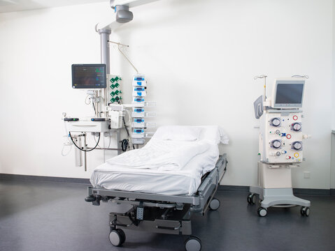 Hospital room with intensive care unit (ICU).