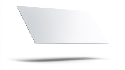 A flat rectangular surface with a light to dark gradient, showcasing a reflective glossy quality,