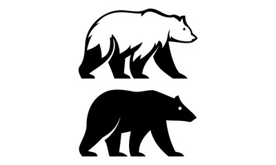 black bear silhouette vector illustration