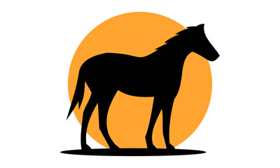 horse vector icon logo design