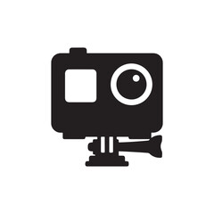 Fototapeta premium Action Camera Silhouette Vector Icon