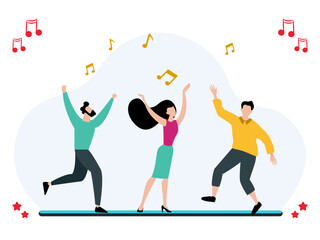 Entertainment Concept Illustration Vector Style