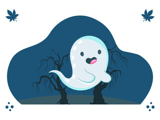 Boo Concept Illustration Vector Style