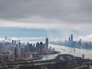 Obraz premium Wuhan city landmark skyline scenery