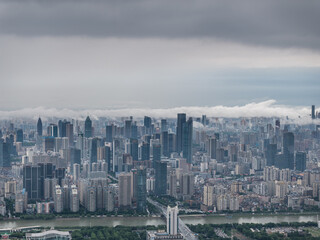 Fototapeta premium Wuhan city landmark skyline scenery