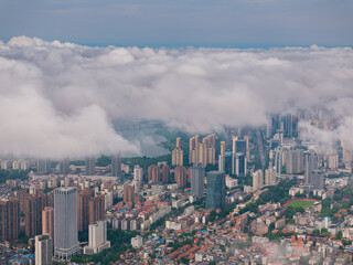 Obraz premium Wuhan city landmark skyline scenery