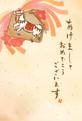 2026年　馬の絵馬の年賀状