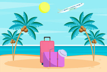 Luggage Concept Illustration Vector Style
