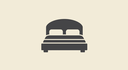 Modern bed icon simple minimalist vector furniture symbol vector
