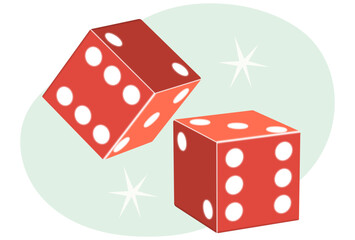 Dice Concept Illustration Vector Style