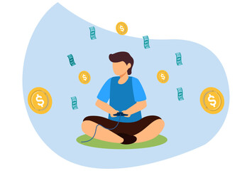 Gambler Concept Illustration Vector Style