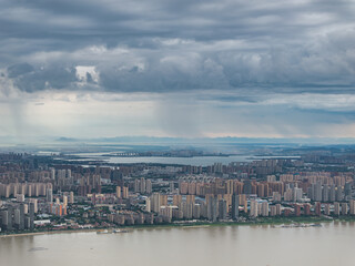 Fototapeta premium Wuhan city landmark skyline scenery