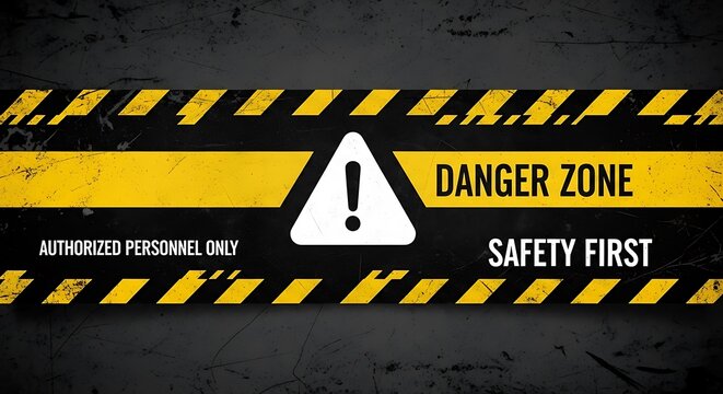 Danger Zone Warning Sign Safety First.