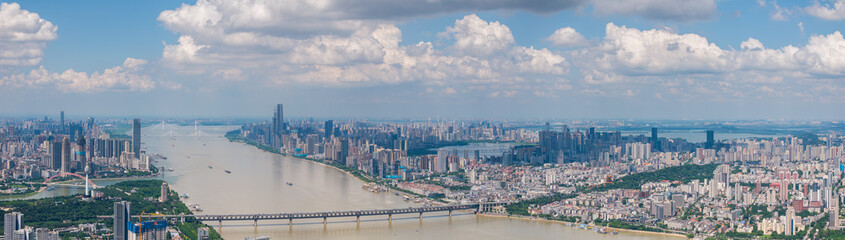 Wuhan city landmark skyline scenery