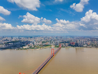 Obraz premium Wuhan city landmark skyline scenery