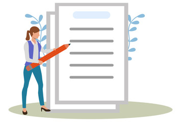 Notes Concept Illustration Vector Style