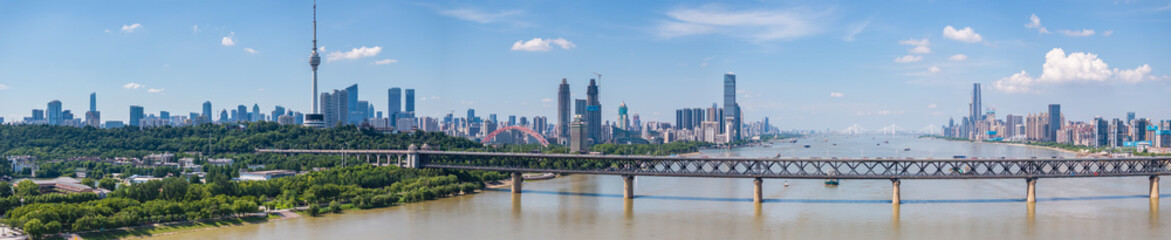 Wuhan city landmark skyline scenery
