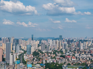 Wuhan city landmark skyline scenery