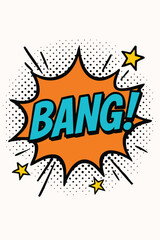 Obraz premium Comic Book Bang Sound Effect Graphic Design.
