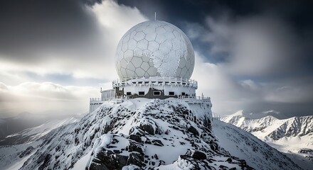 Snowy Mountaintop Radar Station.