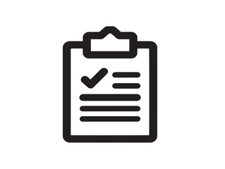 Minimal survey document icon in modern vector design