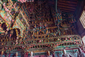 The Xiaoxitian hanging sculptures and painted paintings in Xi County, Linfen, Shanxi