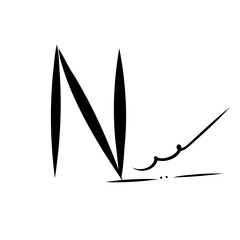  Vector image of N