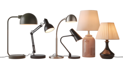 Modern Desk Lamps with Different Shades and Bases